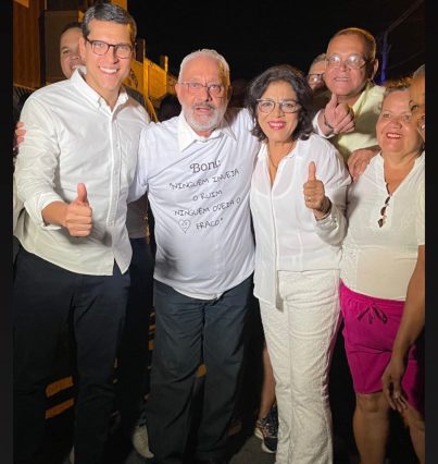 Foto de bonifacio ao lado de Eridan Dourado e lider do mdb da bahia