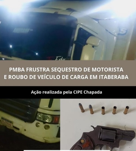 Caminhoneiro é sequestrado durante tentativa de roubo de carga em Itaberaba